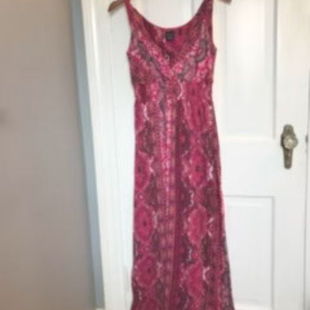Pink Paisley Maxi Dress, Faded Glory, Size S